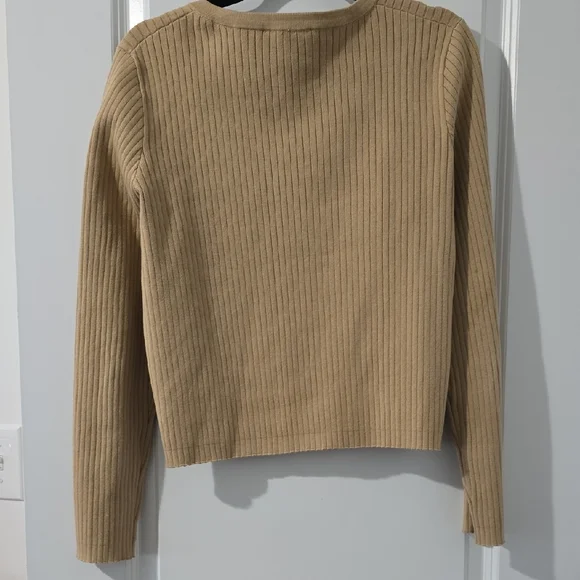 Reformation Tan Ribbed Cardigan - Picture 3 of 3